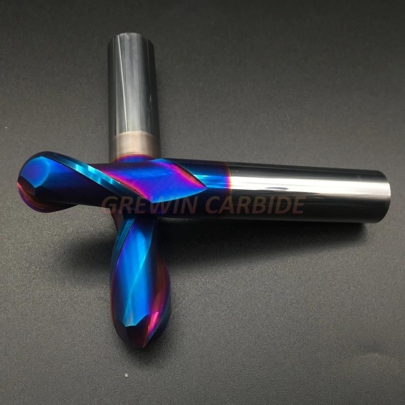 Gw Carbide- End Mills Ballnose Head with Tizin Coating