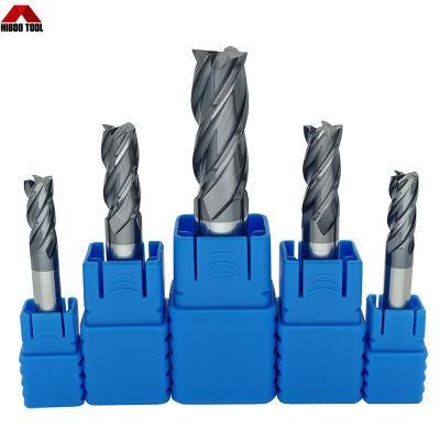 China HRC45 4flute Square Milling Machine Tools for Steel