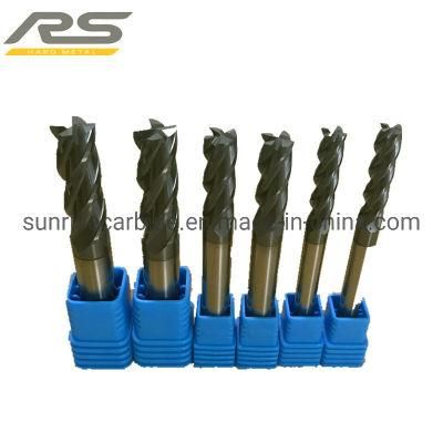 Tungsten Carbide 2 Flutes 4 Flutes Endmill for Cutting Steel Aluminum