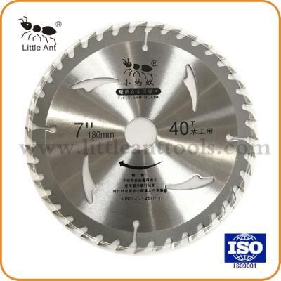 7&quot; 40t Circular Carbide Cutting Disk Hardware Tools Tct Saw Blade for Wood &amp; Aluminum