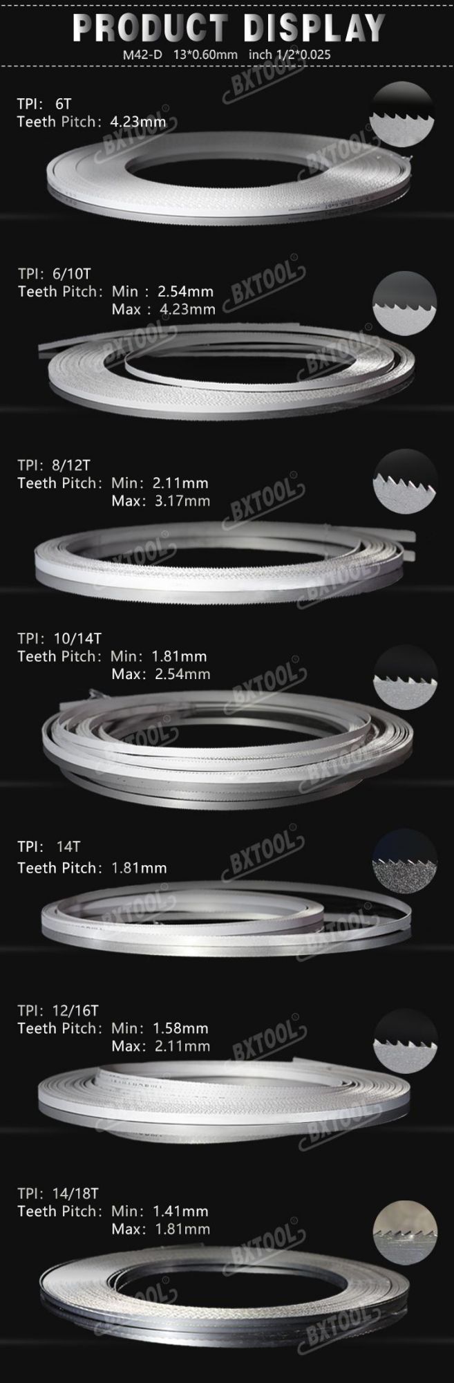 13mm*0.6mm Band Saw Blade Cut Wood or Metal