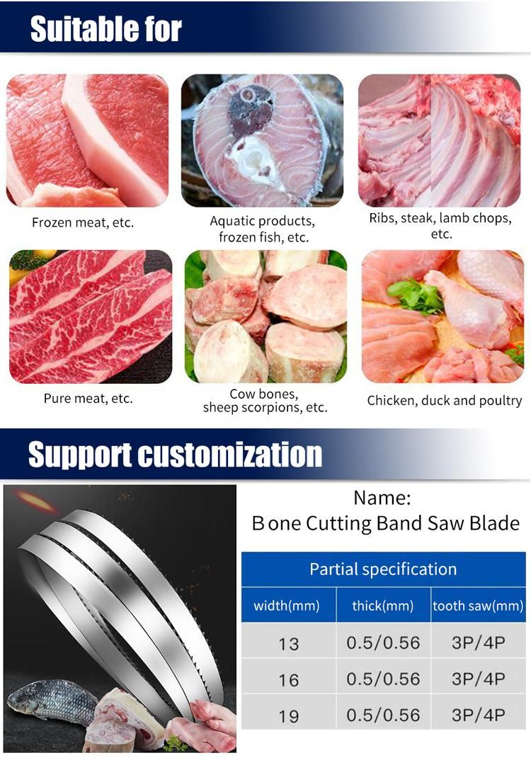 Meat Bone Band Saw Blade for Meat and Fish and Bone Cutting