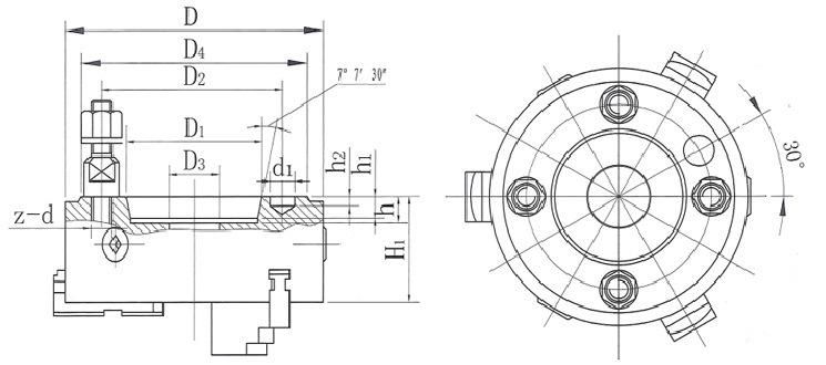 K11250/C6 Short Taper 3 Jaw Self Centering Lathe Chuck Made in China