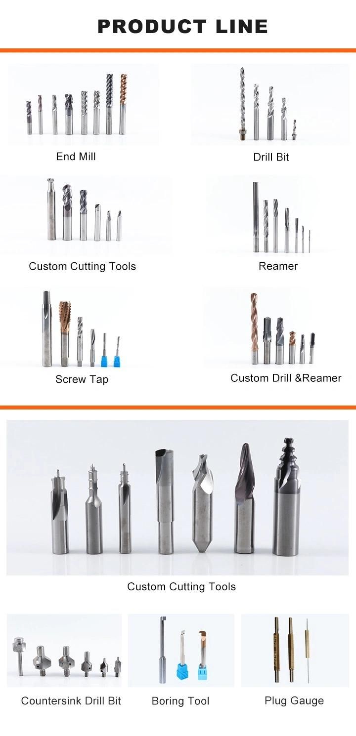 Customized Tungsten Carbide Multi-Angle End Mill for Cutting Metal