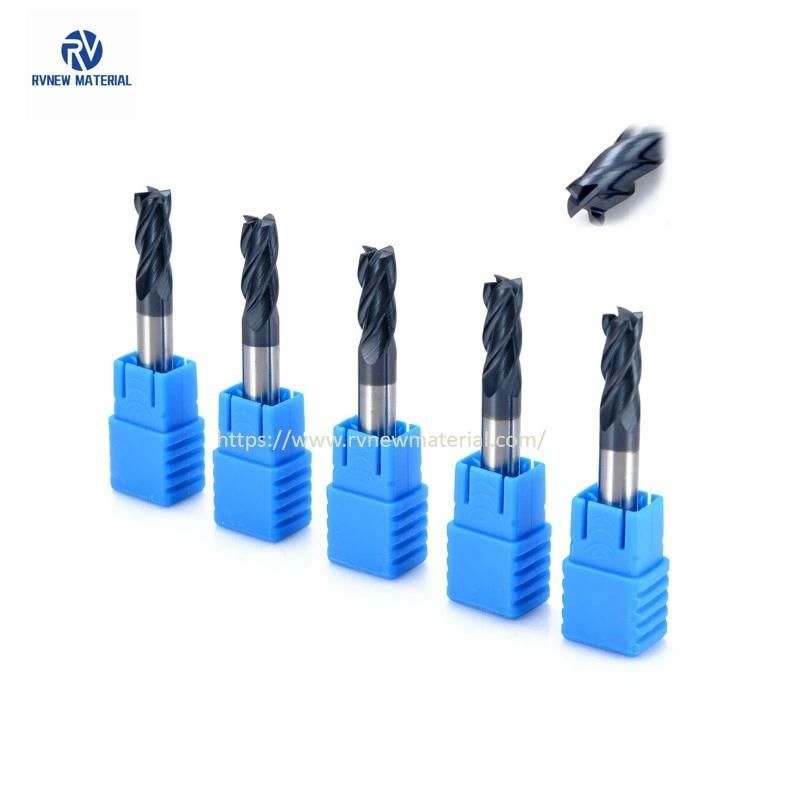 Solid Carbide 4 Flutes Milling Cutters for Steel HRC55 Tools