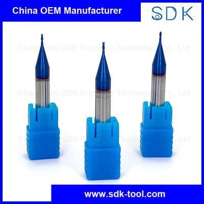 High Performance HRC65 Micro Tungsten Carbide Square End Mills for Hardened Steels