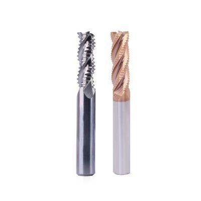 Obt Factorty HRC45 HRC55 HRC65 CNC Tungsten Cutter Tools D8*60L, Cutter Milling Tool 10mm 4 Flute Carbide Roughing Endmills for Steel