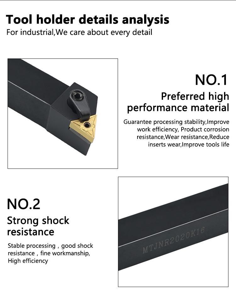 CNC Cemented Carbide Toolholder Mtjnr2020K12 Made in China