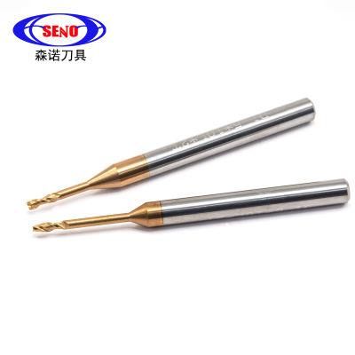 Seno Cutting Tools Carbide Cutter 3 Flutes Spiral Ball Tapered Flat Long Neck Ruffing Carbide End Mill