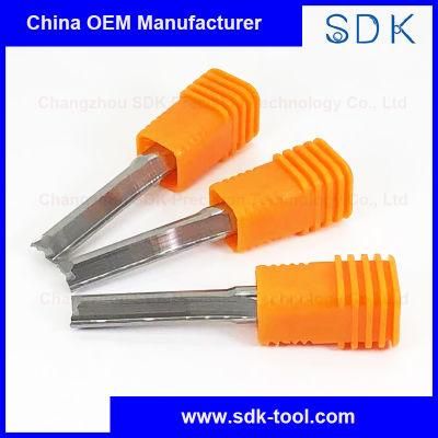 Carbide Woodworking Router Bits End Mill 2f Straight Flat Flutes for MDF Cutting Tools