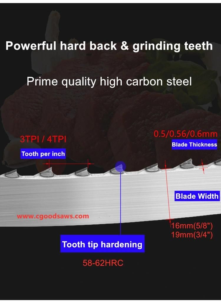 Bone Sawing Machine Saw Blade Imported Steel Band Saw Blade