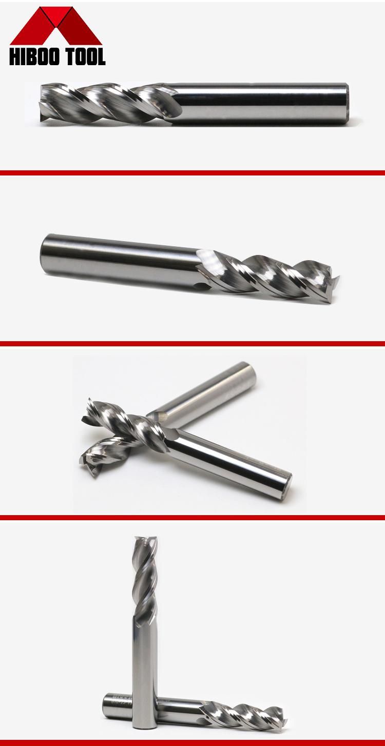 2 Flutes Solid Carbide Square End Mill Aluminun Milling Cutter