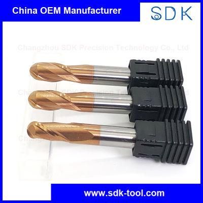 Stock Standard Solid Carbide Ball Nose End Mill Cutting Tools for Wholesale