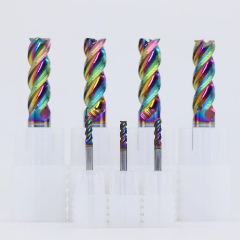 Carbide End Mills with excellent cutting edges for HRC45, HRC55, HRC65