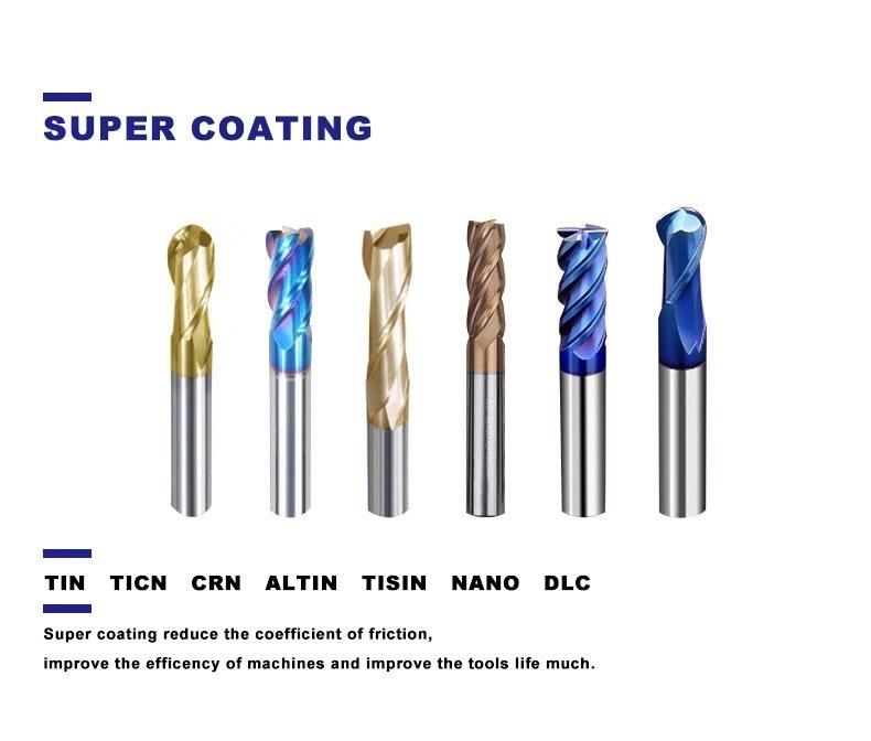 Solid Carbide 4 Flutes Corner Rounding End Mill for Processing Steel