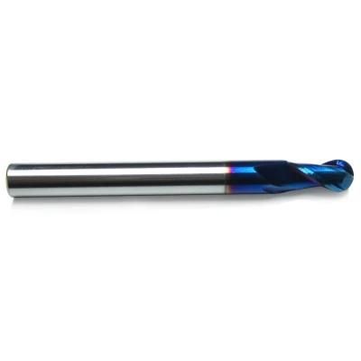 HRC45 HRC55 HRC65 with Coating Taper Ball Nose 2 Flutes Ballnose Carbide End Mill CNC Ballnose Milling Cutter for Metal