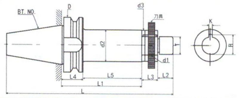 Bt/St/Nt/Jt/Sk/Dat/Cat Tool Holder, Bt30-Sca Milling Arbor