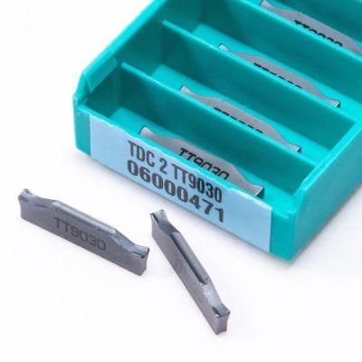 Factory Wholesale CNC Lathe Turning Tools Inserts Tdt/Tdc/Tdj CNC Carbide Grooving Insert Tdc 2 3 4 for Stainless Steel