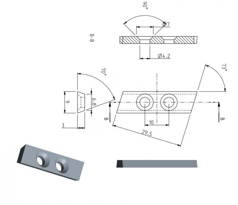 Gw Carbide - Tungsten Carbide Custmized Insert for Woodworking