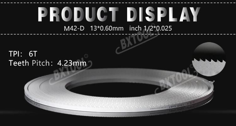 1640*13*0.6mm Bxtool M42 HSS Bimetal Band Saw Blades Cutting Metal Good Quality