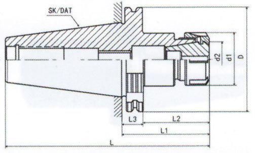 Bt/St/Nt/Jt/Sk/Dat/Cat Tool Holder, Sk40-Er Collet Chuck