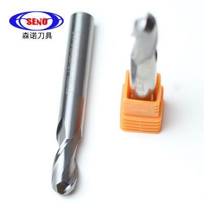 Good Quality CNC Cutting Tools Hard Alloy Solid Carbide 2flutes HRC55 Ball Nose Endmill for Aluminium