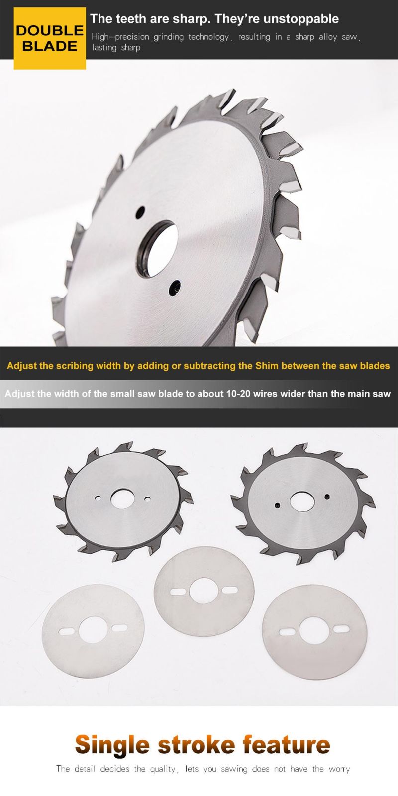 Fast Cutting Tct Carbide Wood Grooving Circualr Saw Blade 500mmx4.8X30X60t