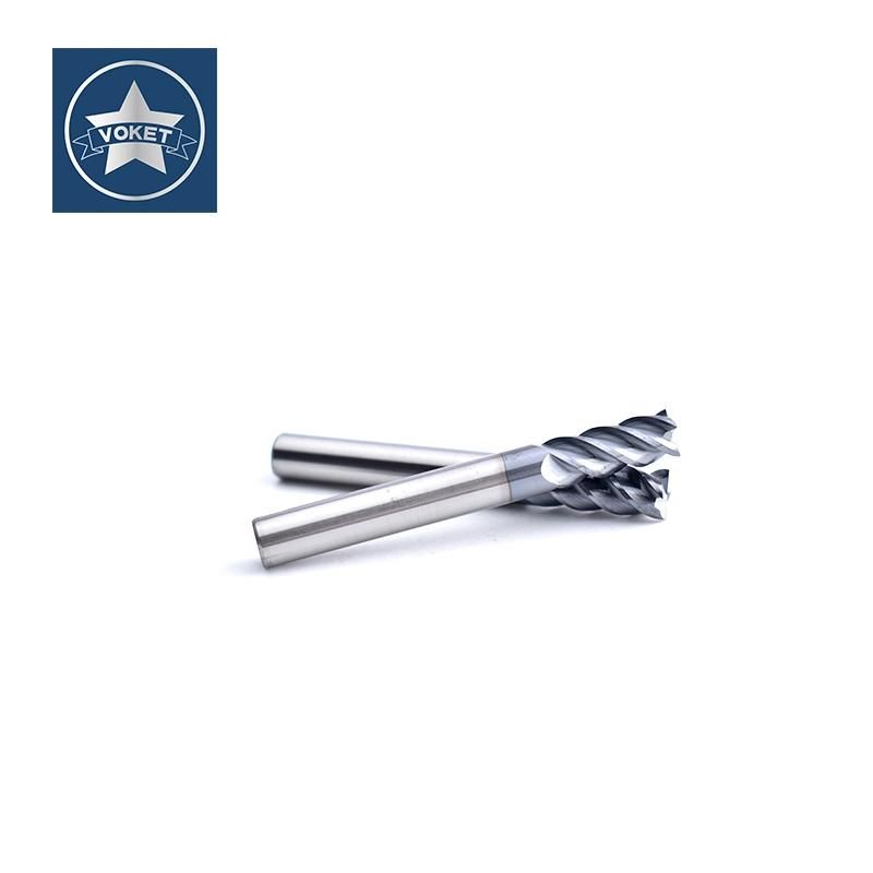 60° Solid Tungsten Carbide End Mill 4 Flutes Square Mills Miling Cutter HRC60 1mm 1.5mm 2mm 2.5mm 3mm 4mm 5mm 6mm 8mm 10mm 12mm