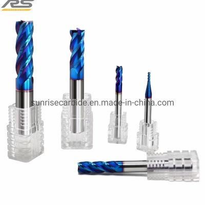 High Quality HRC45 Carbide 4 Flute Standard Length End Mills Bits