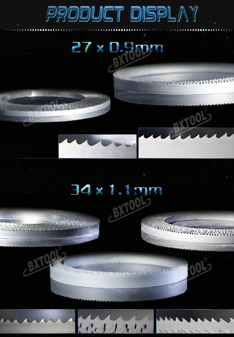 27*0.9*2/3t Setting Tooth Carbide Tipped Band Saw Blades Cutting for Titanium Alloy Steel