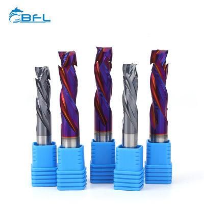 Bfl Tungsten Alloy 3 Flute Blue Nano Coating Compression Milling Tool up and Down Cut End Mills