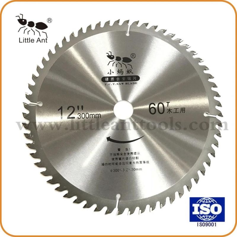 12*60t Tct Saw Blade for Cutting Wood or Board