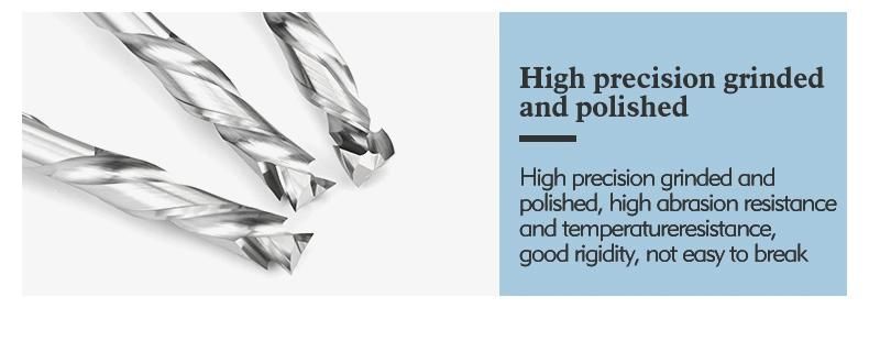 up & Down Cut Two Flutes Spiral Carbide Mill Tool Cutters for CNC Router, Compression Wood End Mill Cutter Bits