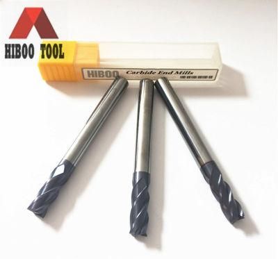 Hiboo 4flutes Square Z4 Carbide Tools for Metal