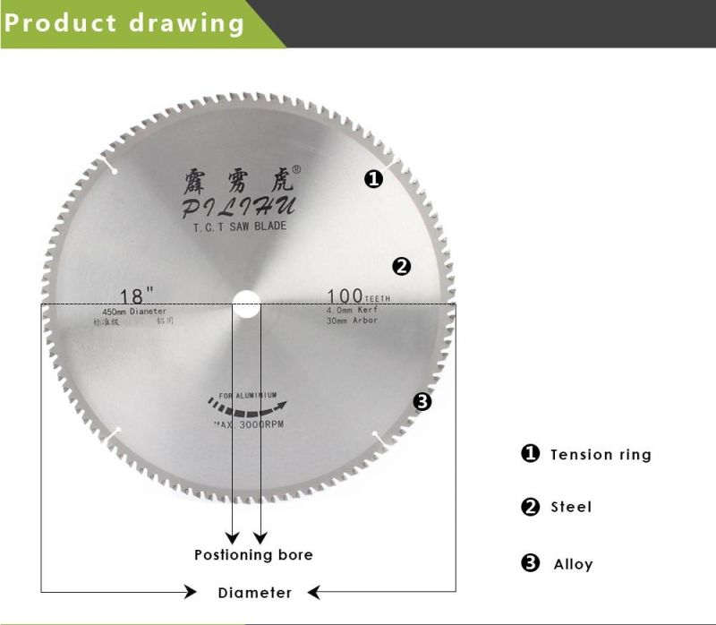 Tct Saw Blade for Aluminum Cutting Metal Cutting Blade