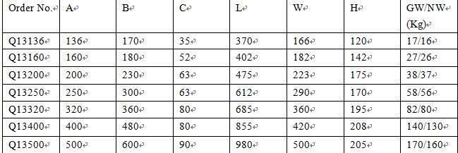 Q13320 Jaw Width320mm, Opening360mm Milling Machine Vice Hot Sells Product