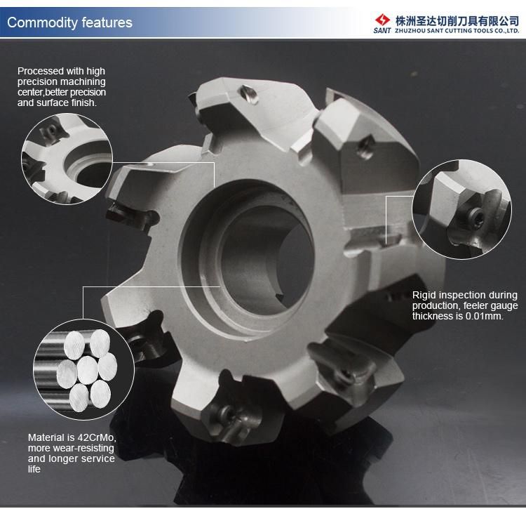 Processed with Five-Axis Linkage Machine Centre Indexable Face Milling Cutter