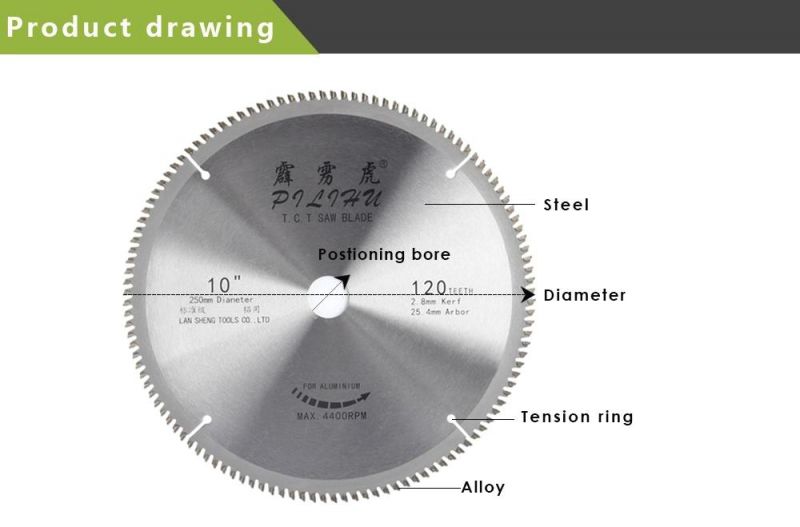 10inch Aluminium Profile Cutting Circular Saw Blade