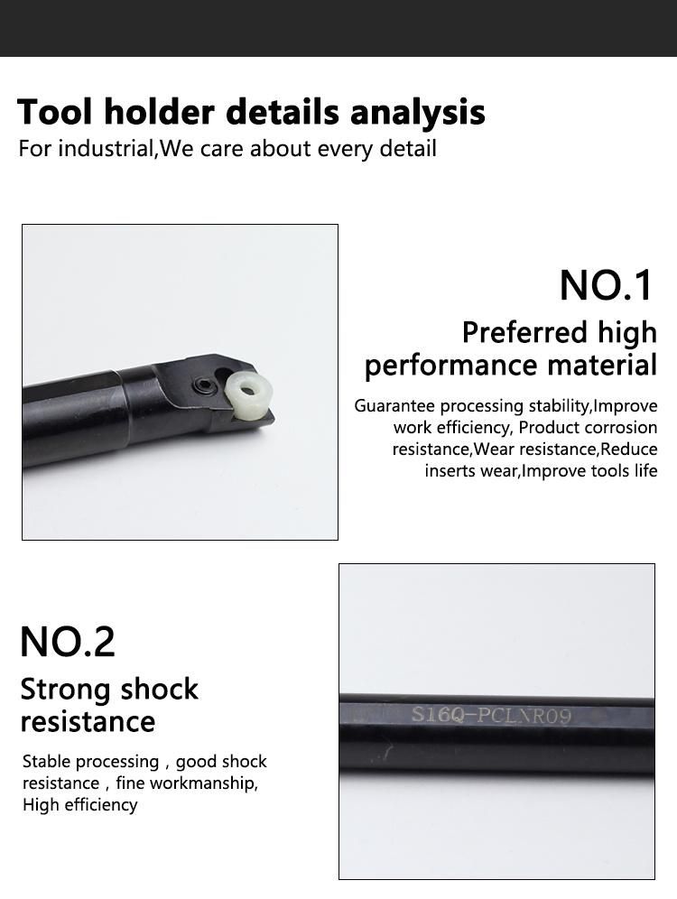 Turning Tools S16q-Pclnr12 S20r-Pclnr12 S25s-Pclnr12 Internal Turning Toolholder for Cnmg120408