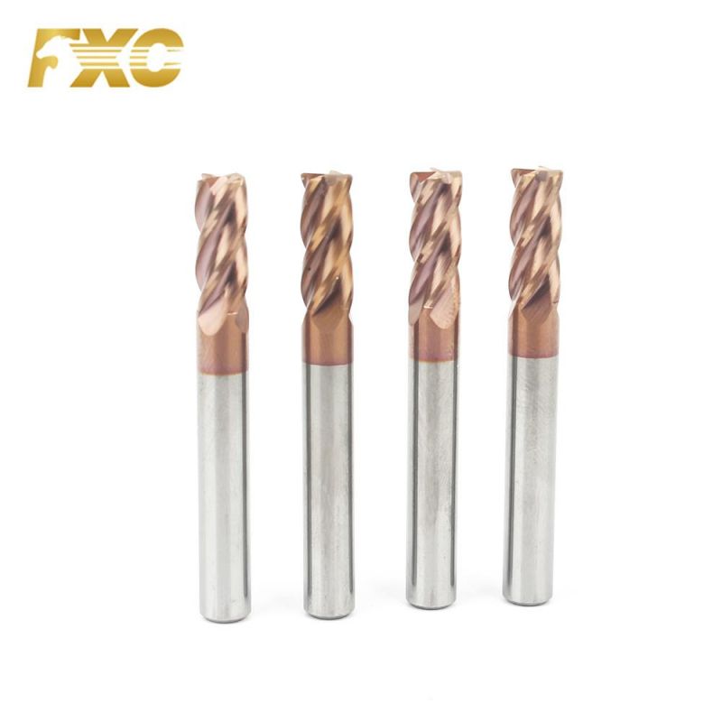 High Precision HRC55 Solid Carbide Corner Radius Milling Cutter