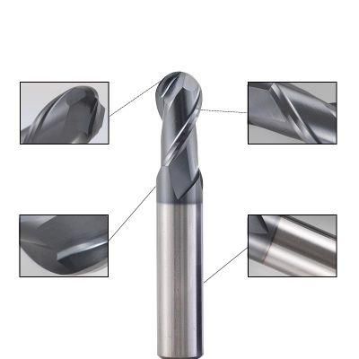 HRC45 HRC55 HRC65 CNC Tools Milling Spherical Nose Milling Cutter 6mm Tungsten Carbide Fresa De Metal Duro 2 Flute Ball Nose Endmills