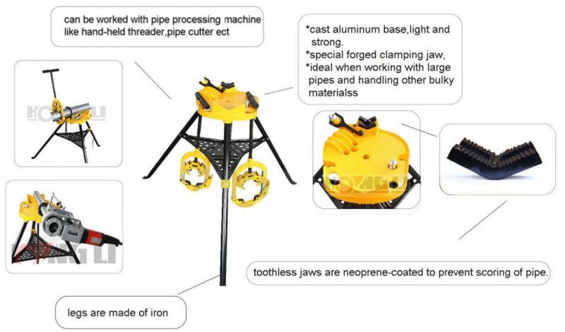 Hongli Pipe Tri-Stand Chain Vise for 1/8" to 6" Pipes (H401)