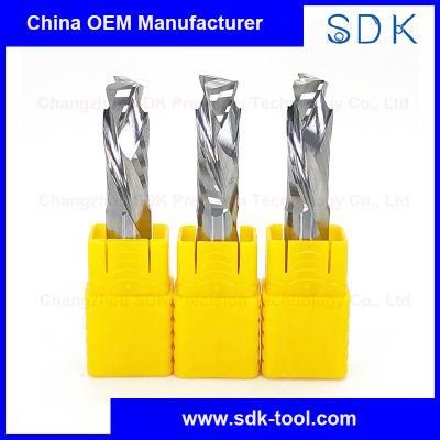 China Solid Carbide up and Down Cut Compression Double Spiral Flute Router Bits for MDF