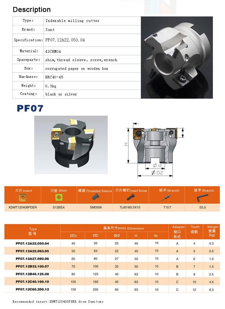 Wholesale Indexable Face Milling Cutter for CNC Lathe