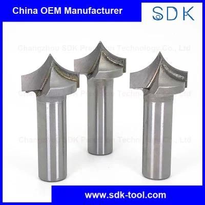 Solid Woodworking Routers Carbide Door Milling Cutter CNC 6mm Carving Router Bits for Wood