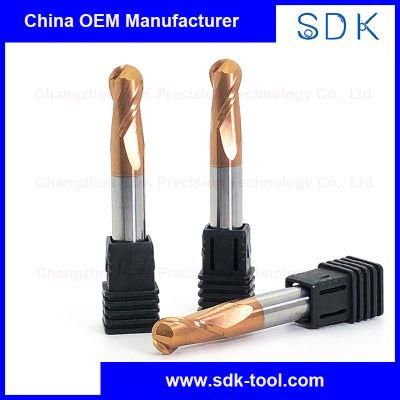 2 Flute Solid Carbide Ball Nose Cutters for Steel China OEM Manufacturer