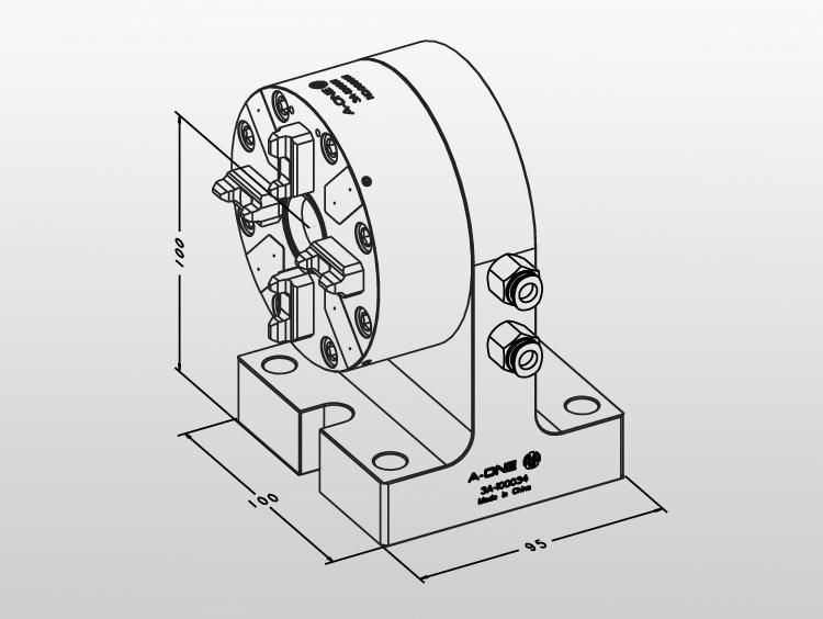 a-One Single Automatic Horizontal Chuck for CNC Lathe 3A-100034