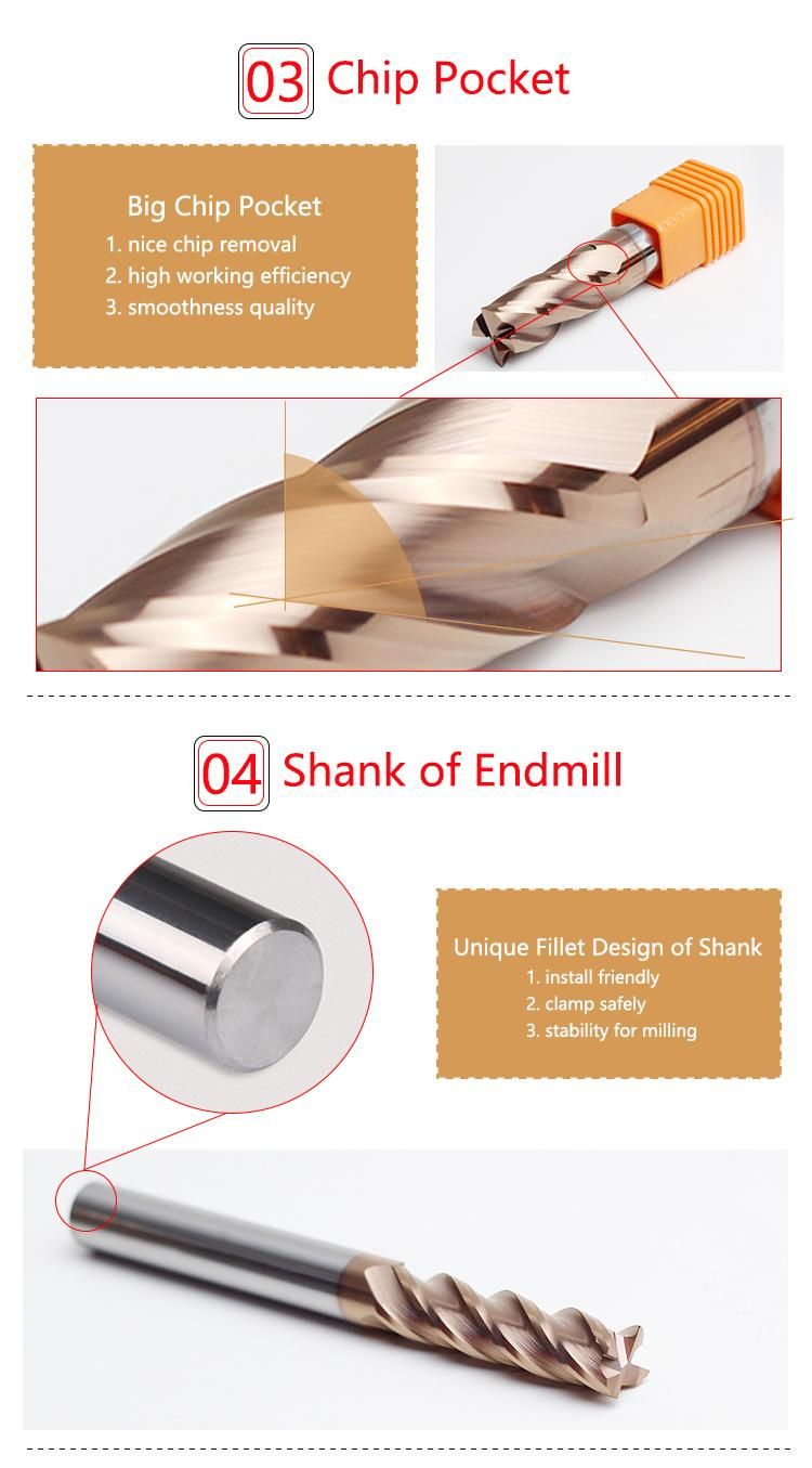 Seno D4 D6 D8 D10 D12 Carbide End Mill HRC55 Endmill Cutter