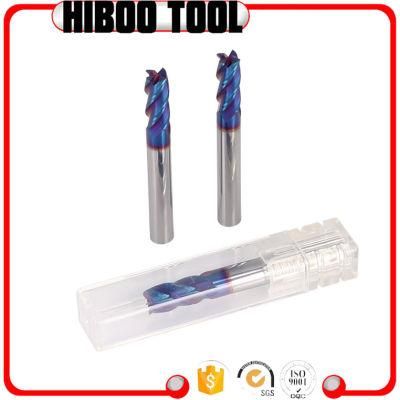 65HRC Blue Nano Coating Super Performance Carbide Endmill