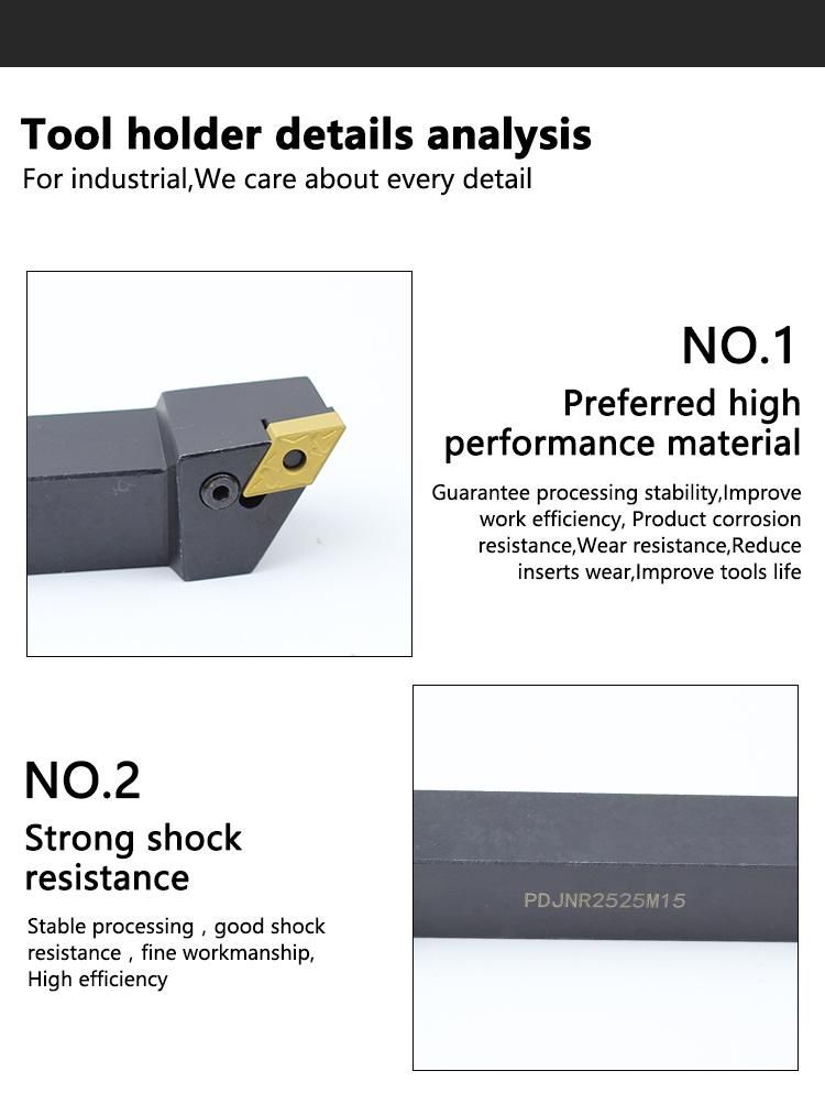 Durable Indexable External Turning Tool Holder Pdjnr3232p15 for Metal Lathe